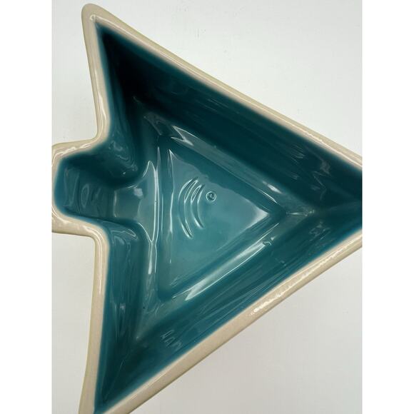 Modfish Bowl Tiki Mug w Fish Tiki Farm Ken Ruzic Green Glaze 2.5" Tall 2015 - Picture 9 of 12